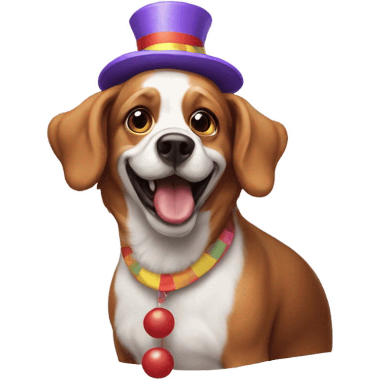 clown dog emoji