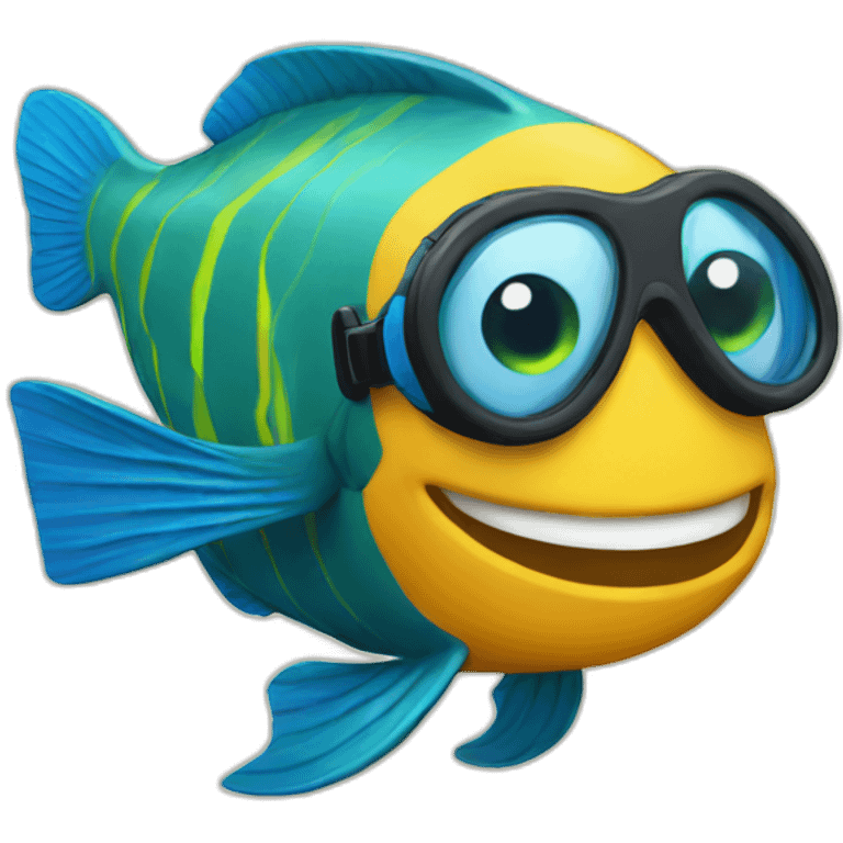 a fish with a snorkel emoji