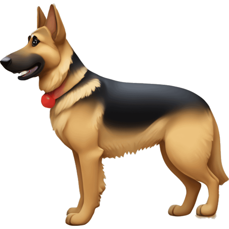 German Shepherd with a ￼frisbee￼ emoji