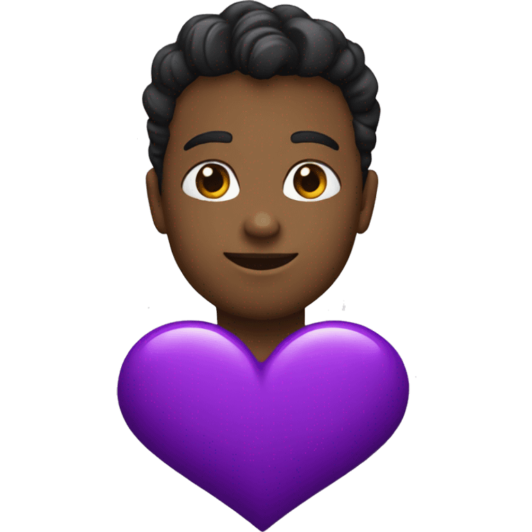 Black and Purple Heart emoji