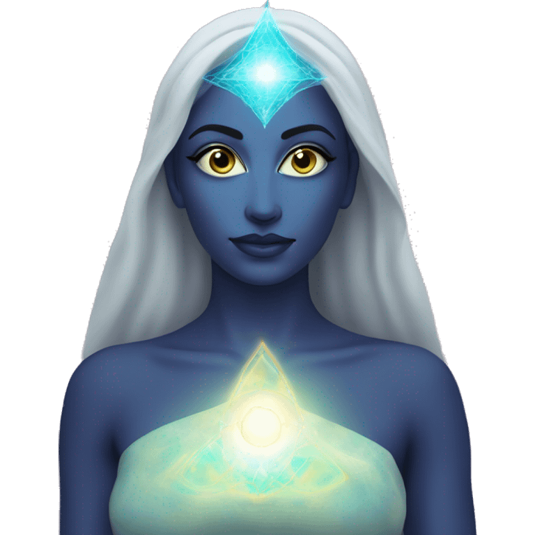 Pleiadian radiant glowing diva woman female third eye emoji