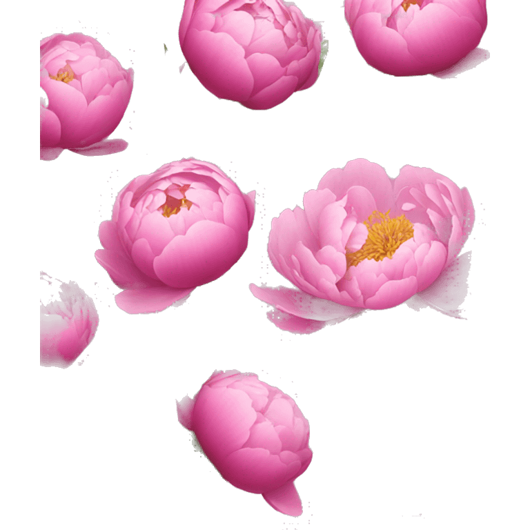 Flowers, pink peonies emoji