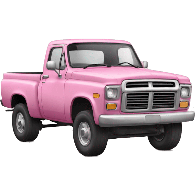 Old pink pickup  emoji