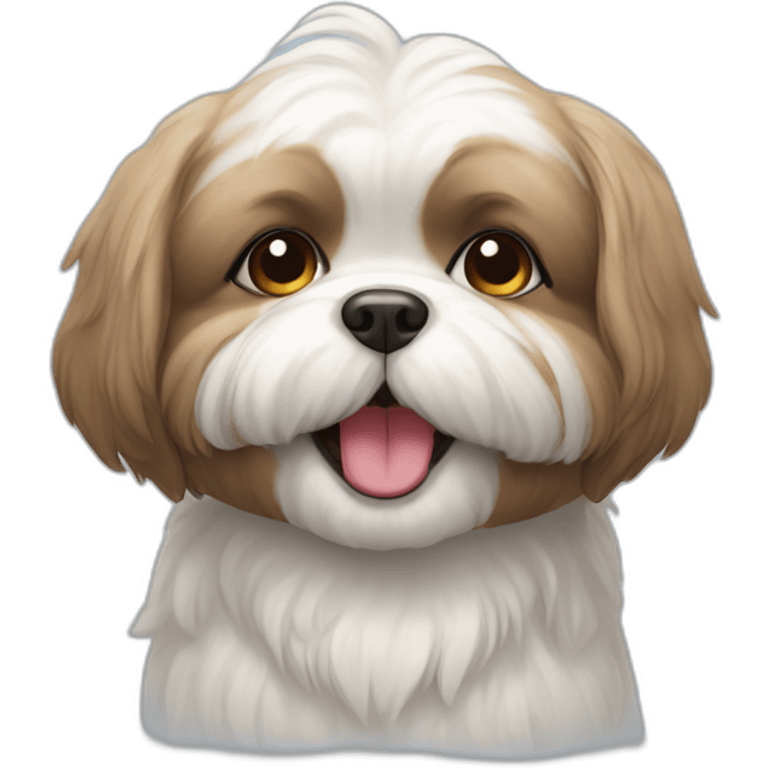 Shihzu dog smilling emoji