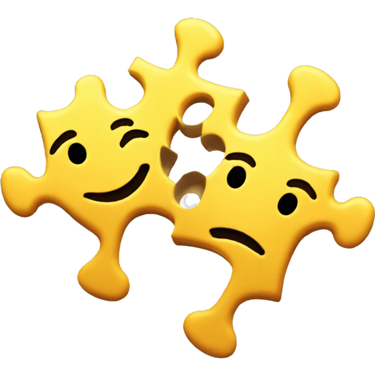 Two puzzle pieces seperated emoji