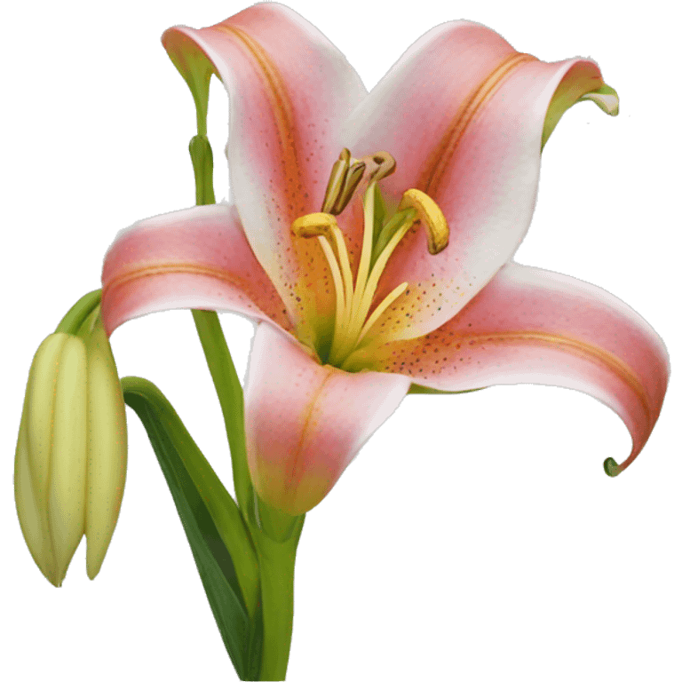 Trumpet lily flower emoji