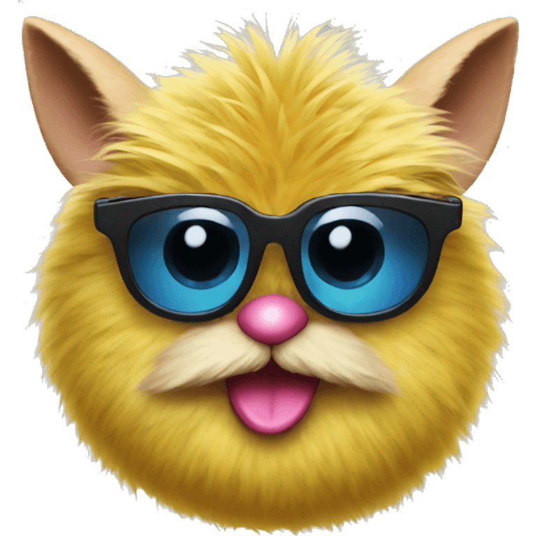 Furby wearing sunglasses emoji