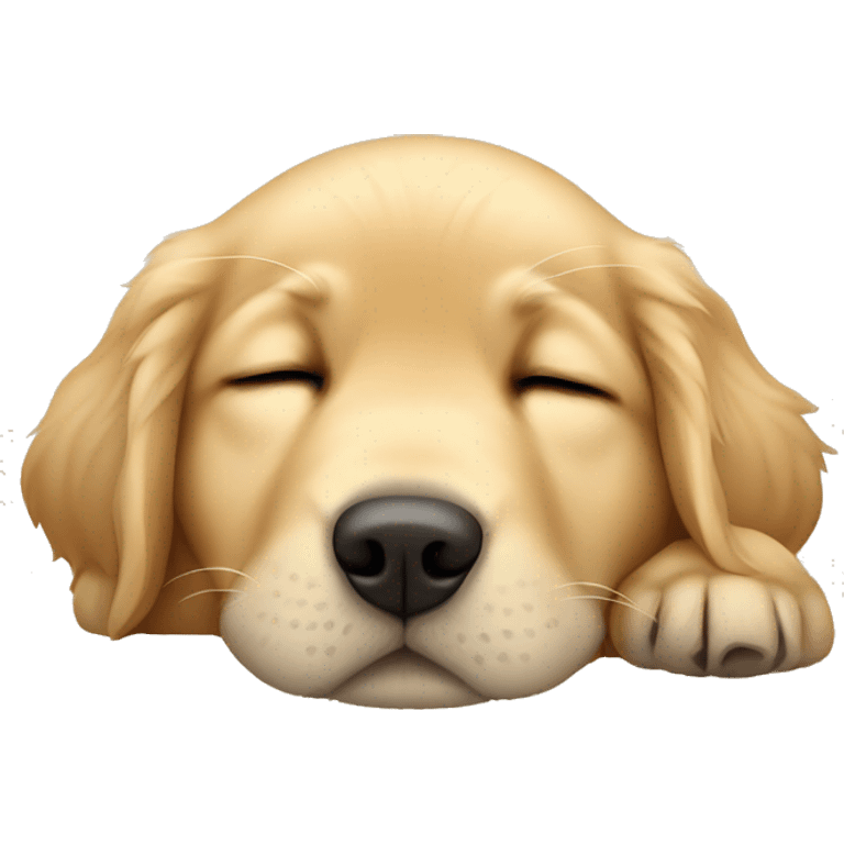 golden retriever puppy sleeping emoji