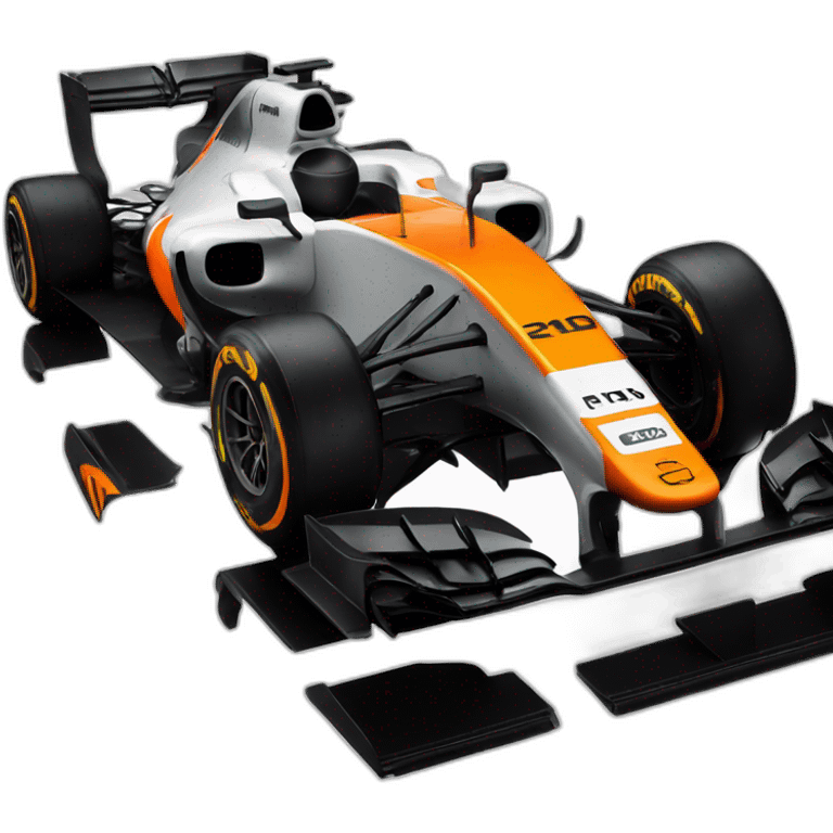 Car for Formula 1 Orange of Mclaren emoji