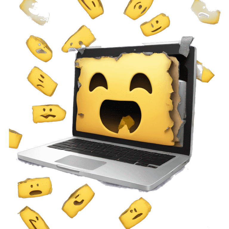 destroyed laptop emoji