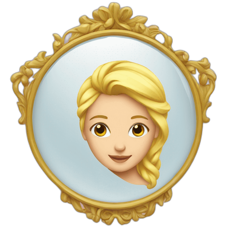 Un miroir avec un reflex de princesse  emoji