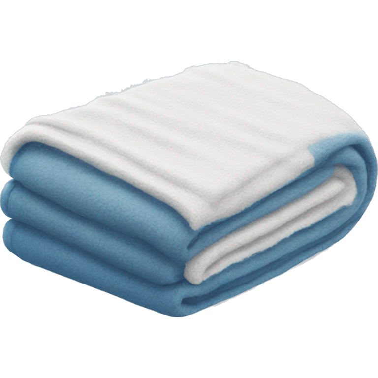 Cozy white and blue blanket  emoji