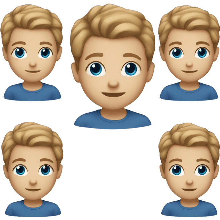 toddler boy light brown hair blue eyes  emoji