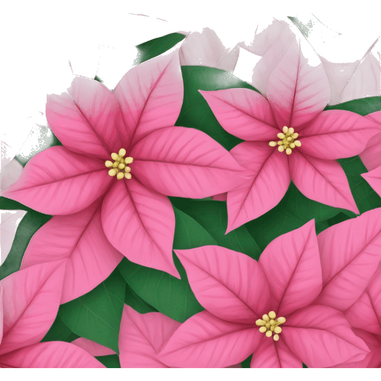 pink poinsettias  emoji