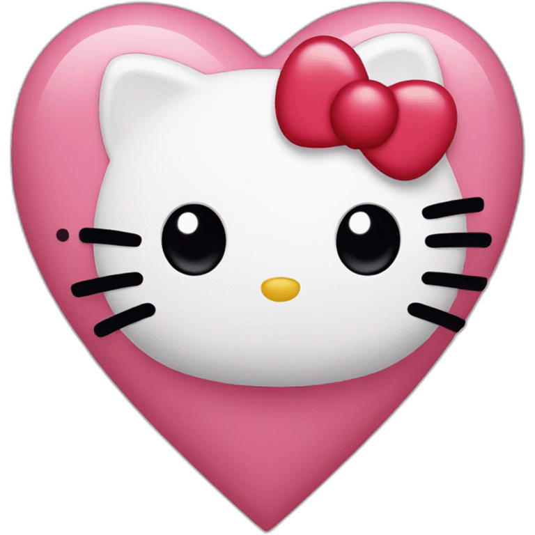 Hello kitty heart emoji