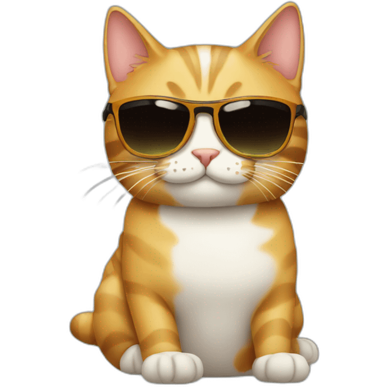 Cat with sunglasses emoji