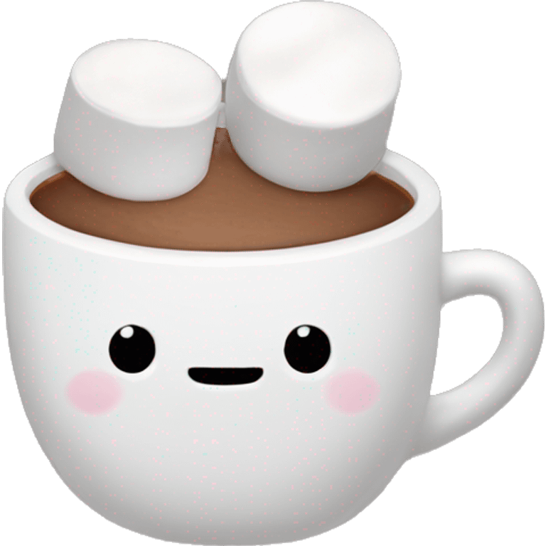 A cup of hot cocoa with marshmallows (no face) emoji