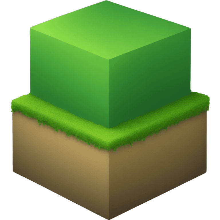 Green plot of land as a cube emoji