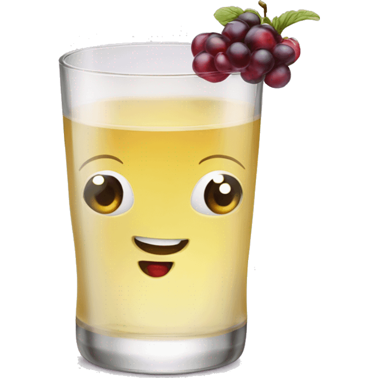 Cute Wildbeery Lillet Glas emoji