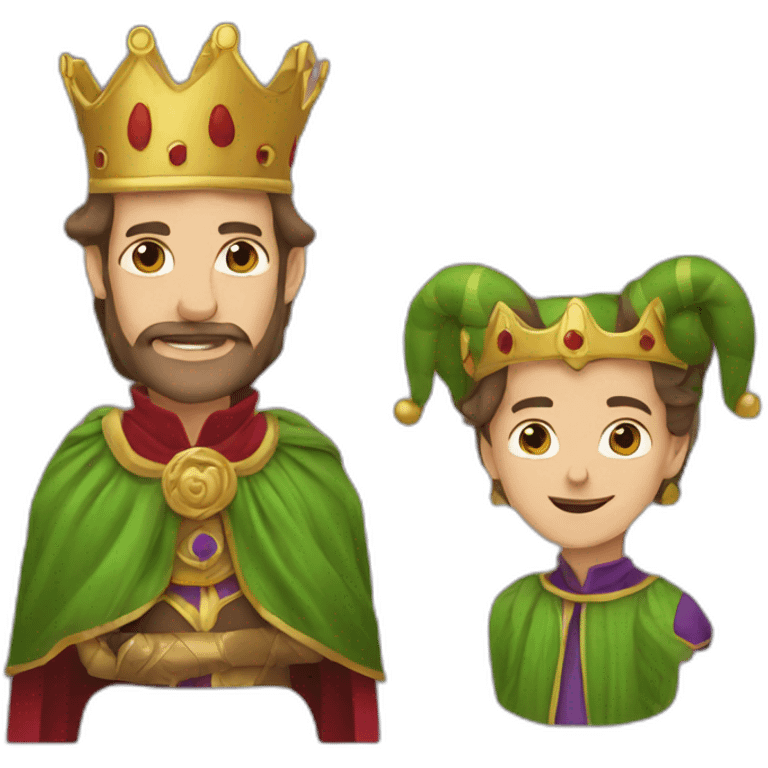 King and jester  emoji