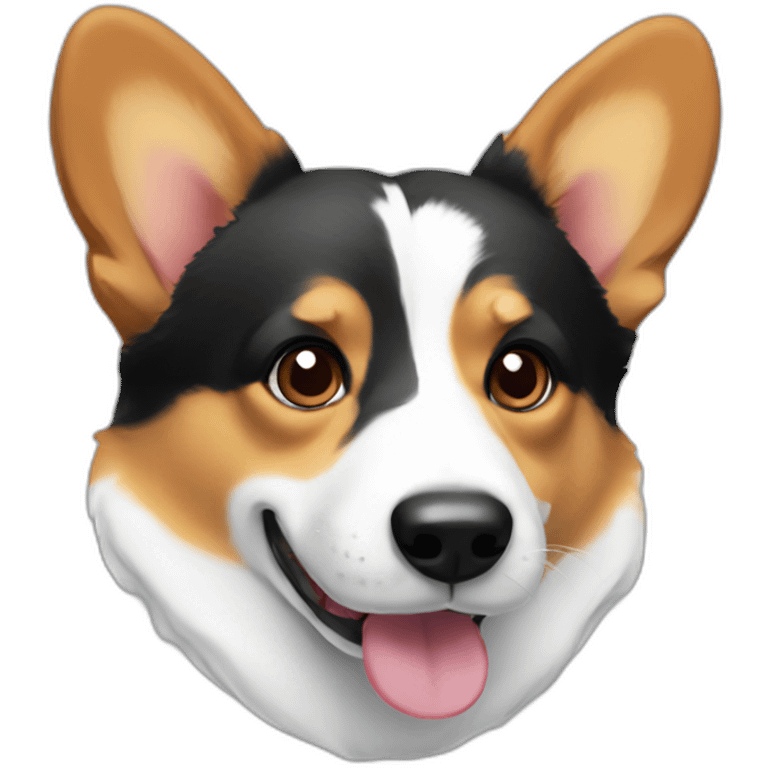 a tri color corgi emoji