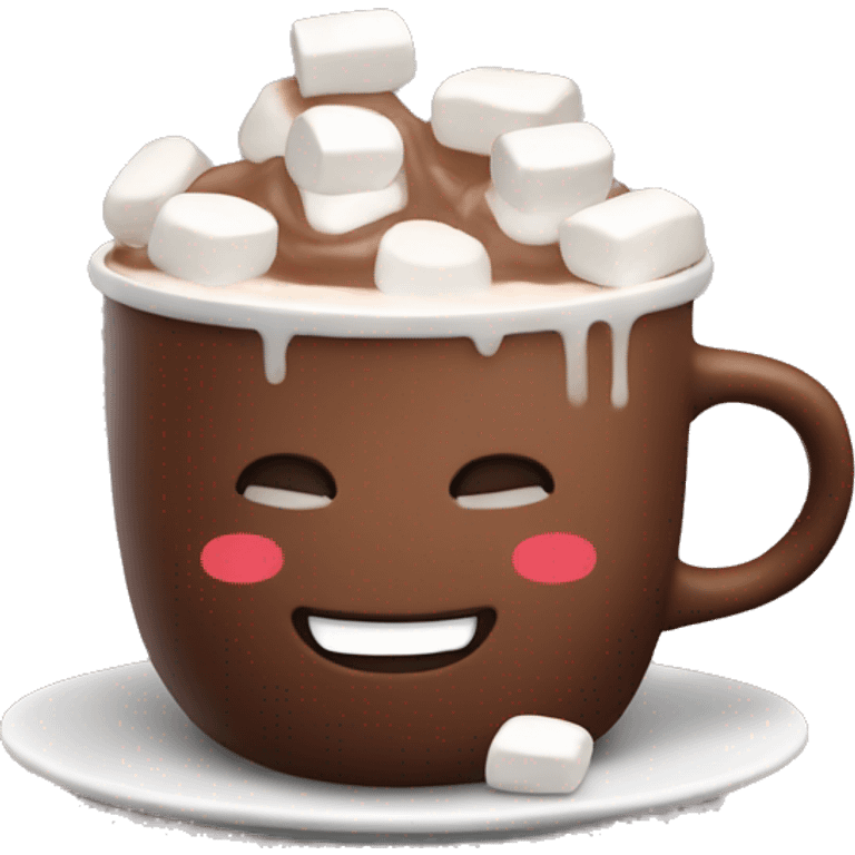 Hot chocolate with marshmallow emoji