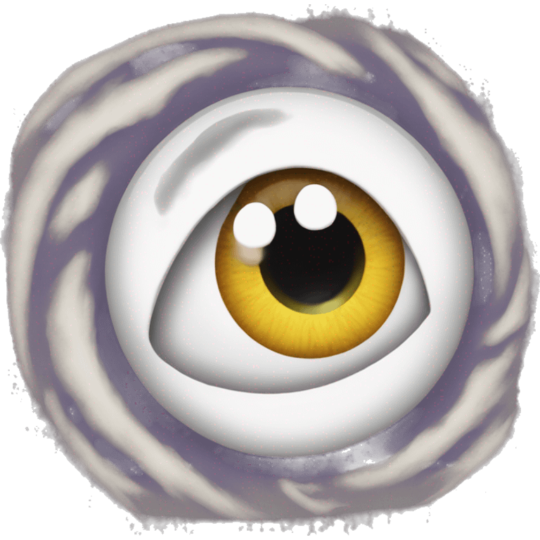 eyeball with swirls instead of irises emoji