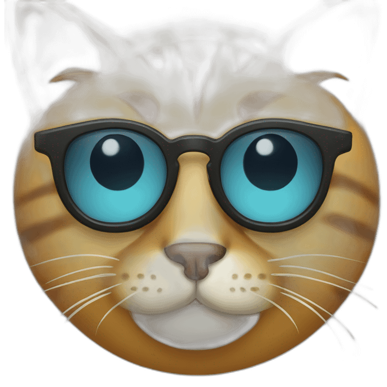 Gato con lentes emoji