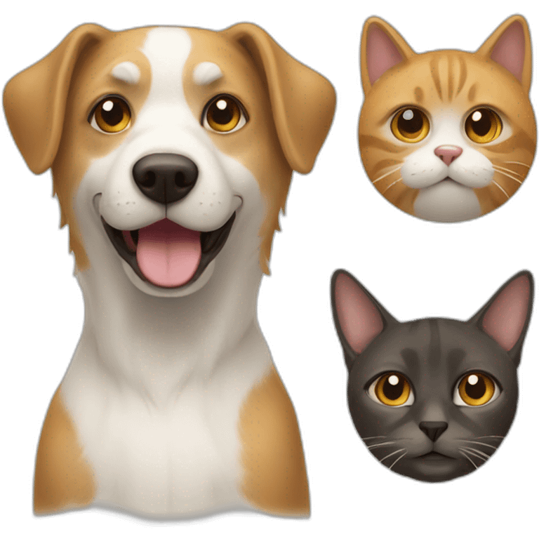 Chien et chat emoji