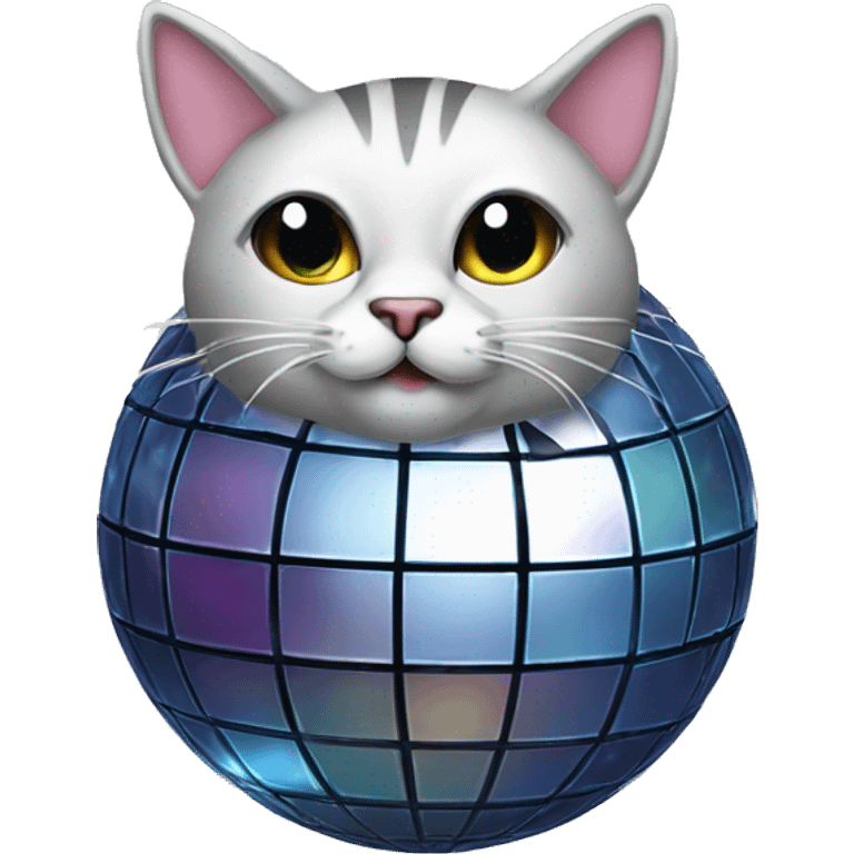 Disco ball in the form of a cat emoji