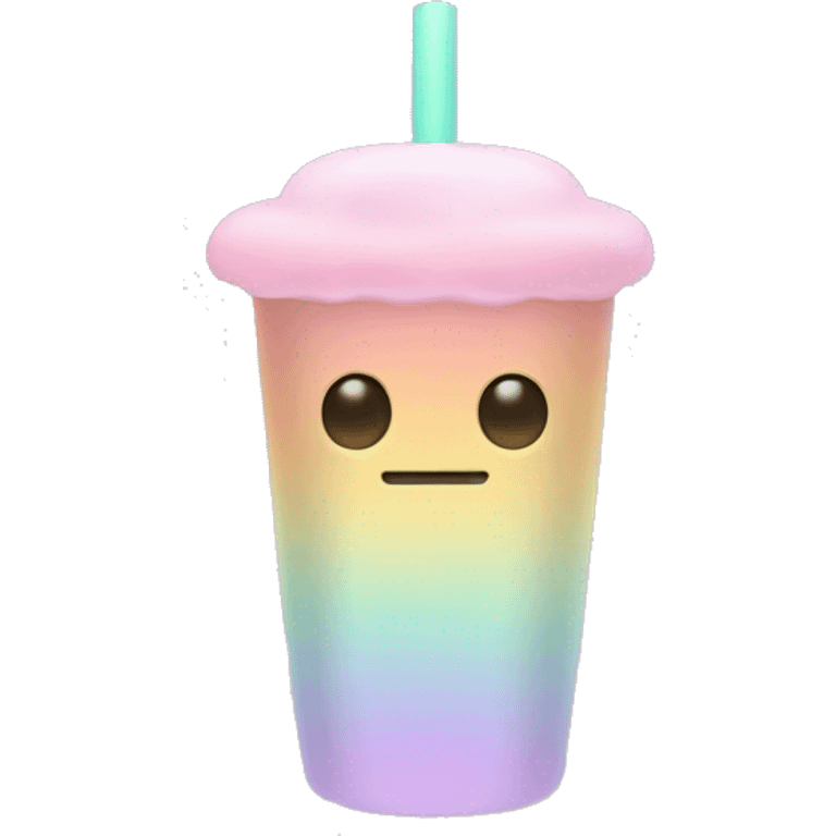 Pastel gradient hue boba emoji