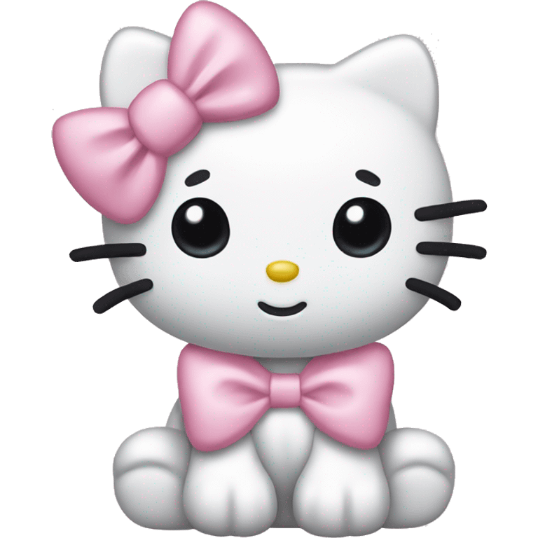 hello kitty with light pink bow emoji