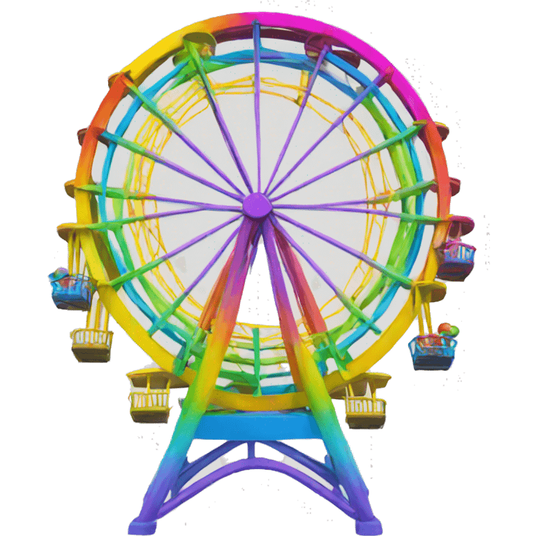 basic rainbow ferris wheel emoji