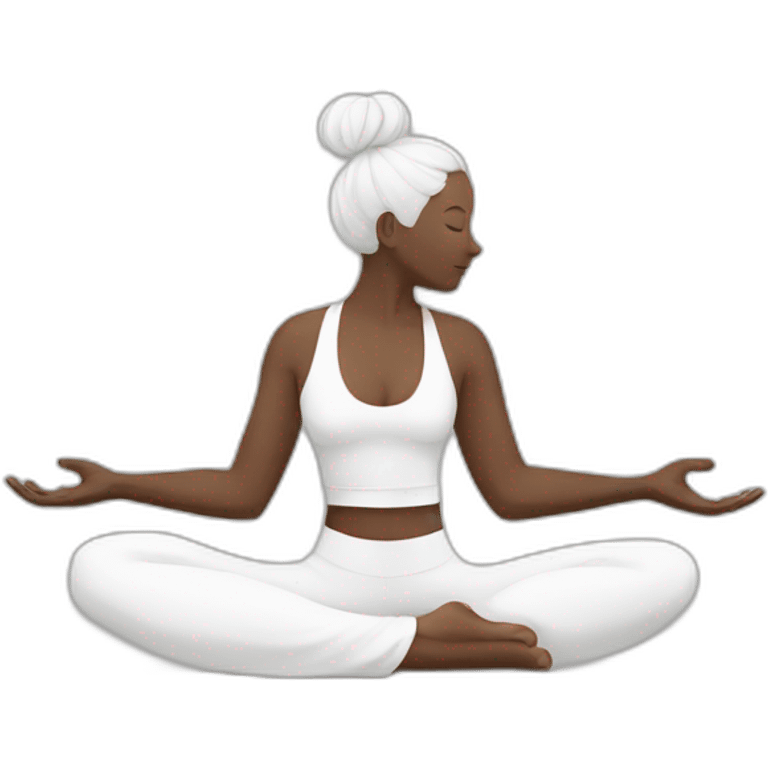 White yoga emoji