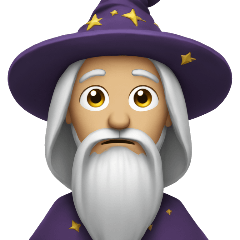 Sad wizard emoji