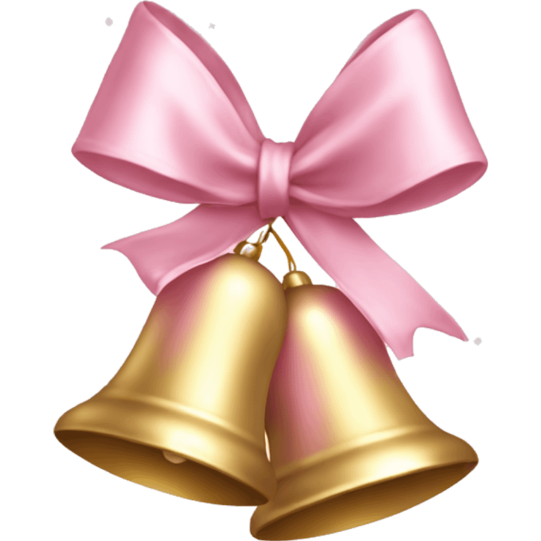 Light pink Christmas bells add glitter  emoji