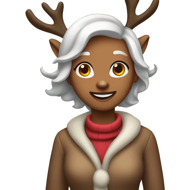 female friendly reindeer  emoji