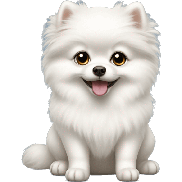 white Pomeranian puppy emoji