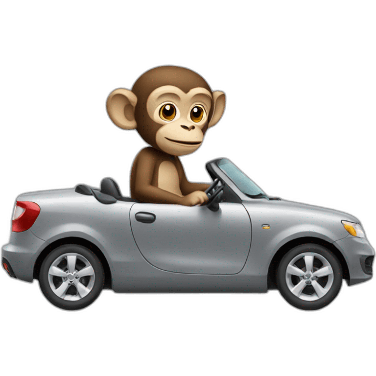 monkey-driving-gray-car emoji