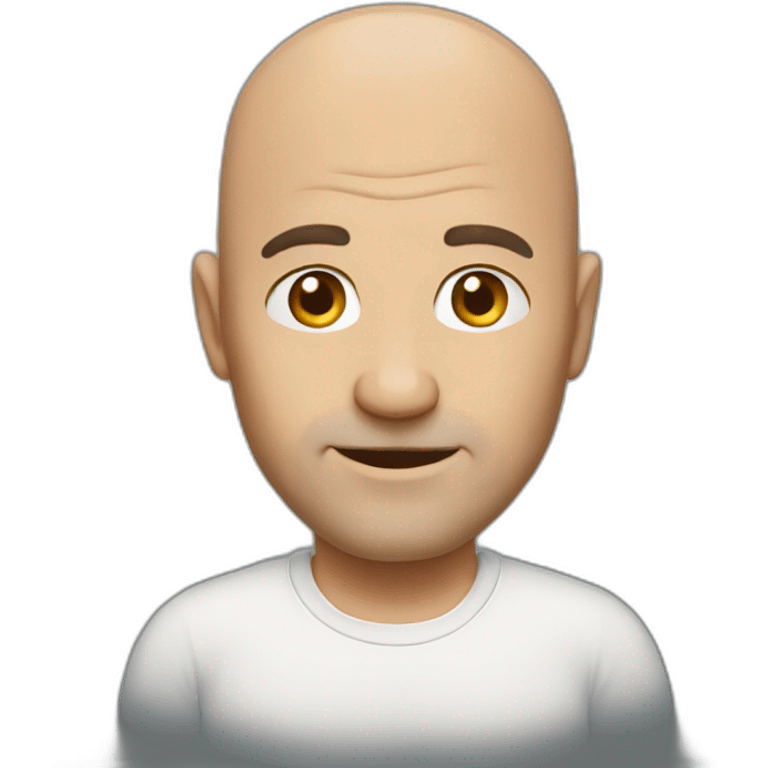 Bald middle-aged man emoji