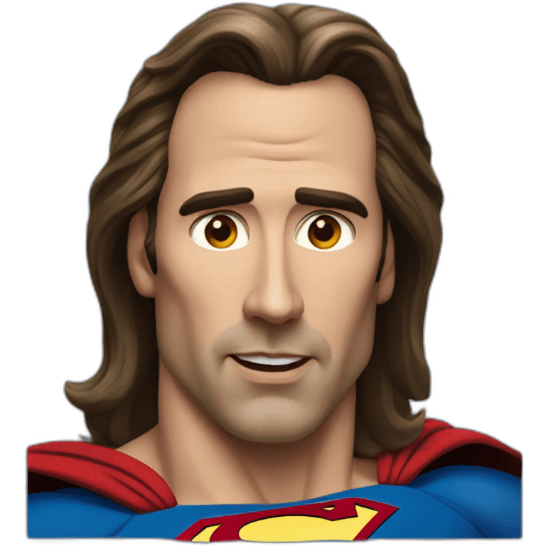 Nicholas Cage long hair Actor Superman emoji