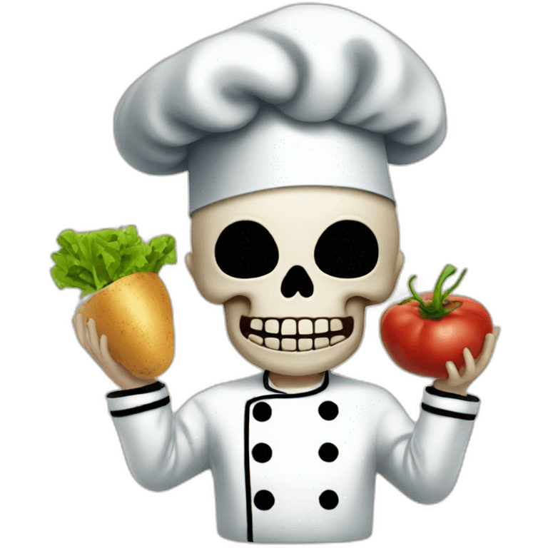 Skull Chefs Kiss with Italian hand emoji