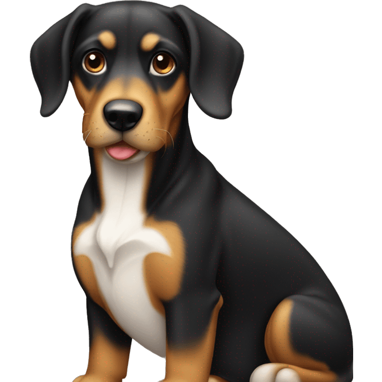 Black and tan dashoound emoji