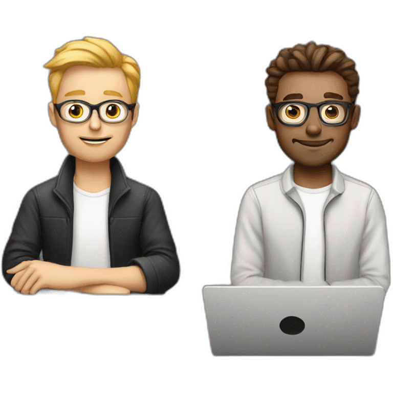 two white male designers with laptops emoji