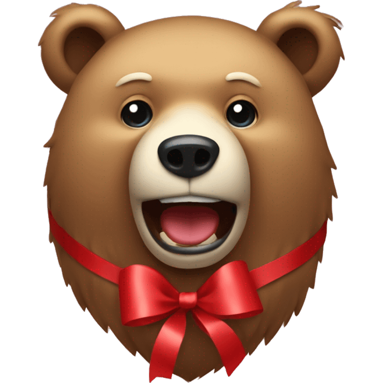 bear with ribbon in he's head emoji