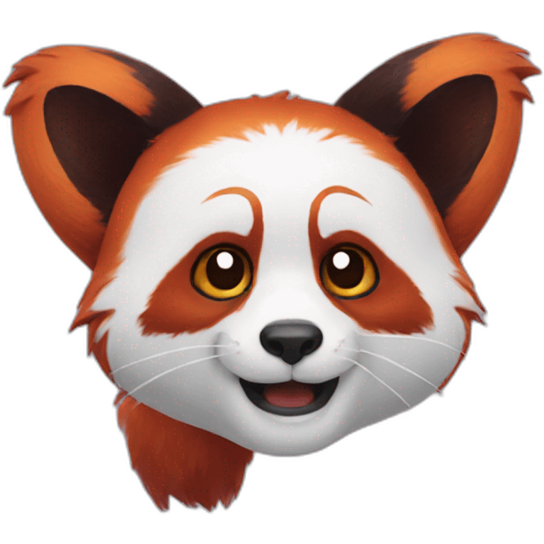 red panda ghost emoji