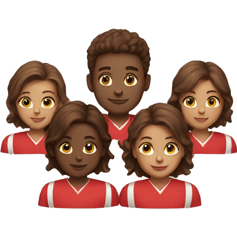 Team with red clothes emoji