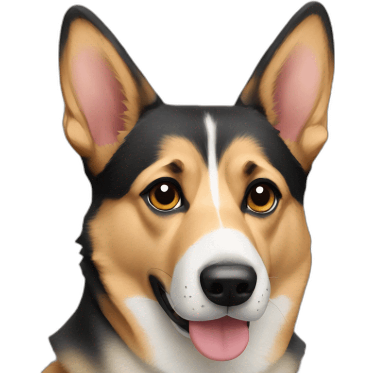 German shepherd and corgi mix dog emoji