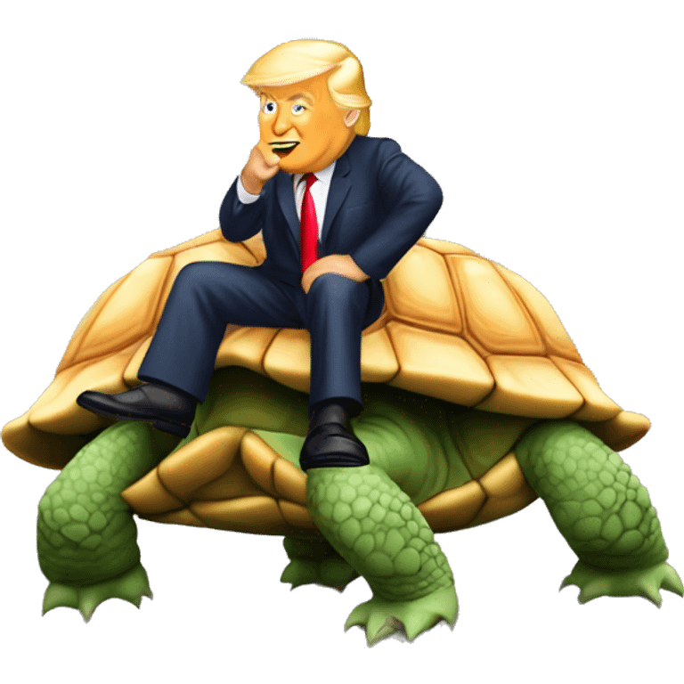 Trump sur une tortue emoji