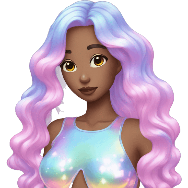 Dreamy pretty shiny colorful girl aesthetic emoji